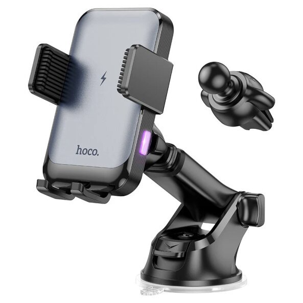 Incarcator Auto Wireless HOCO HW9, 15W, 1.67A, Negru 