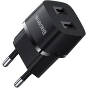Incarcator Retea Baseus, 20W, 3A, 2 x USB-C, Negru P10154800111-00 