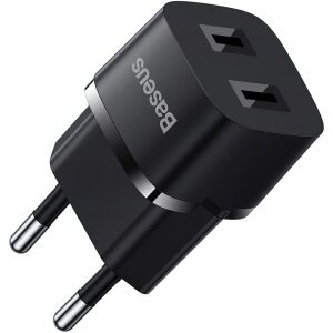 Incarcator Retea Baseus, 20W, 3A, 2 x USB-C, Negru P10154800111-00 