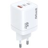 Incarcator Retea BWOO CDA147, 65W, 4.5A, 1 x USB-A - 2 x USB-C, Alb 