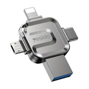 Memorie Externa Lightning - microUSB - USB-A - USB-C Yesido FL15, 128Gb 