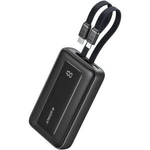Baterie Externa Anker PowerCore, 20000mAh, 30W, QC + PD, 1 x Lightning - 1 x USB-A - 2 x USB-C, Neagra A1681G11 