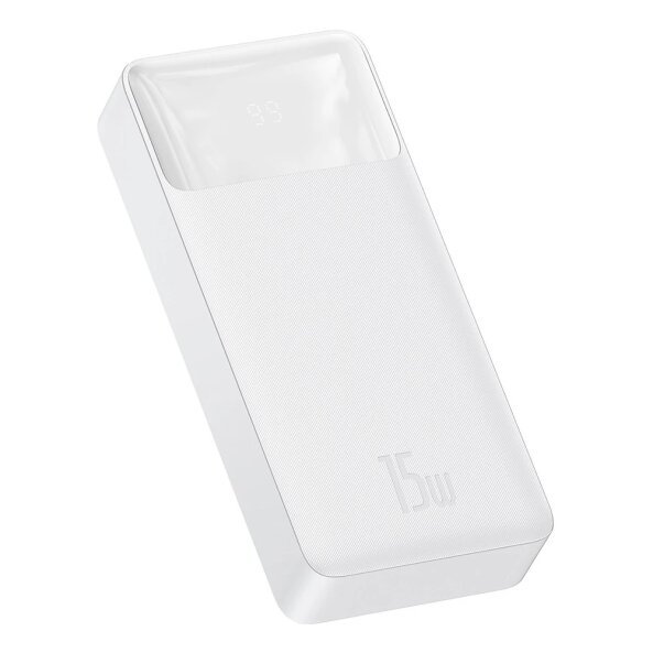 Baterie Externa Baseus Bipow, 20000mAh, 15W, 1 x USB-C - 2 x USB-A, Alba PPBD050102 