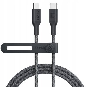 Cablu Date si Incarcare USB-C - USB-C Anker 544, 140W, 1.8m, Negru A80F6H11 
