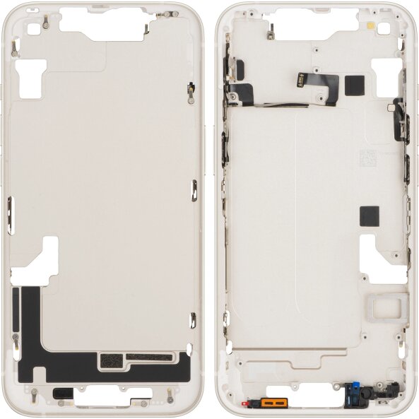 Carcasa Mijloc Apple iPhone 14, Alba (Starlight), Swap 