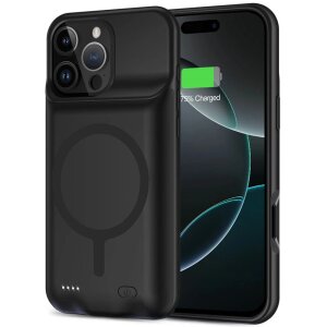 Baterie Externa Tip Husa Wireless Tech-Protect pentru Apple iPhone 16 Pro, 7000mAh, Neagra 