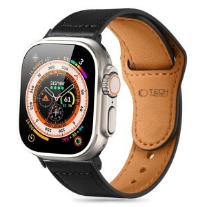 Curea Tech-Protect NaturalFit pentru Apple Watch 49mm / 45mm / 44mm / 42mm Series, Neagra