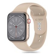Curea Tech-Protect Silicone pentru Apple Watch 41mm / 40mm / 38mm Series, Bej 
