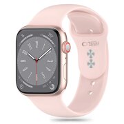 Curea Tech-Protect Silicone pentru Apple Watch 49mm / 45mm / 44mm / 42mm Series, Roz 