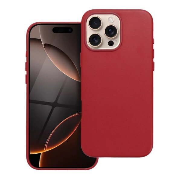 Husa MagSafe pentru Apple iPhone 16 Pro Max, OEM, Leather Mag, Rosie 