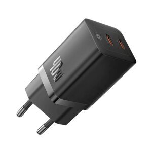 Incarcator Retea Baseus GaN5 Pro, 40W, 3A, 2 x USB-C, Negru CCGP180101 
