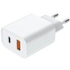 Incarcator Retea Prestico F11, 20W, 3A, 1 x USB-A - 1 x USB-C, Alb 