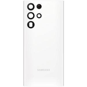 Capac Baterie Samsung Galaxy S22 Ultra 5G S908, Cu Geam Camera Spate, Alb, Swap 