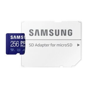 Card Memorie microSDXC Samsung PRO Plus, 256Gb, Clasa 10 / UHS-1 U3, Cu Adaptor MB-MD256KA 