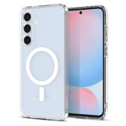 Husa MagSafe pentru Samsung Galaxy S24 FE S721, Spigen, Ultra Hybrid Metal Ring, Transparenta 