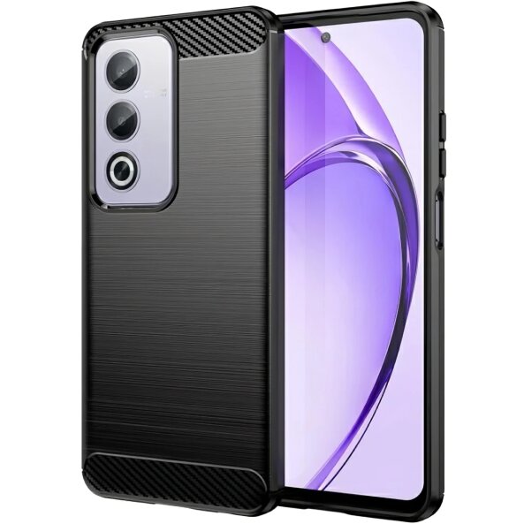 Husa pentru Oppo A80 5G, OEM, Carbon Pro, Neagra 