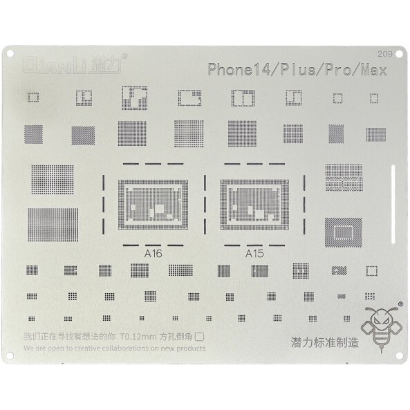 Sita BGA QIANLI QS209 pentru Apple iPhone 14 / 14 Plus / 14 Pro / 14 Pro Max 