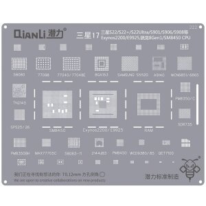 Sita BGA QIANLI QS222 pentru Samsung Galaxy S22 / S22 Plus / S22 Ultra