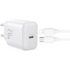 Incarcator Retea Cu Cablu Lightning Joyroom JR-TCF20, 20W, 3A, 1 x USB-C, Alb 