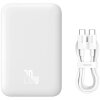 Baterie Externa Wireless Baseus Magnetic Mini, 6000mAh, 20W, PD + FQI, 1 x USB-C, Alba 