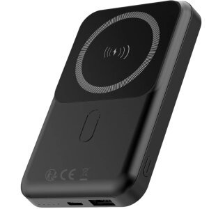 Baterie Externa Wireless Forever MATB-100, 10000mAh, 22.5W, QC + PD + FQI, 1 x QI - 1 x USB-A - 1 x USB-C, Neagra 