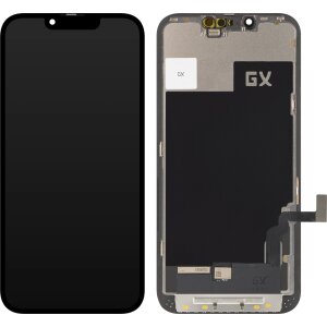 Display cu Touchscreen GX pentru Apple iPhone 13, cu Rama, Versiune OLED IC Movable, Negru