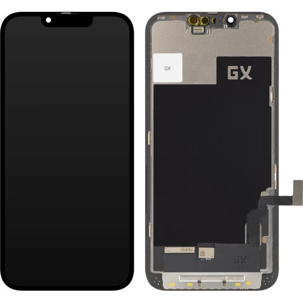 Display cu Touchscreen GX pentru Apple iPhone 13, cu Rama, Versiune OLED IC Movable, Negru