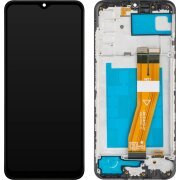 Display cu Touchscreen MP compatibil cu Samsung Galaxy A03s A037, cu Rama, Versiune F, Negru 