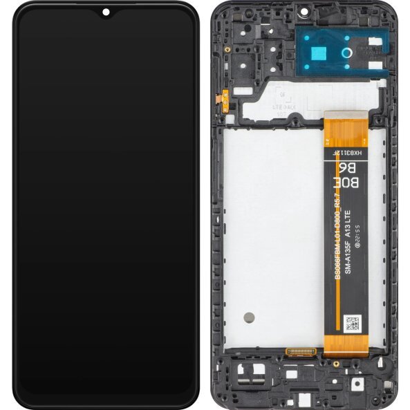 Display cu Touchscreen MP compatibil cu Samsung Galaxy A13 A137, cu Rama, Negru 