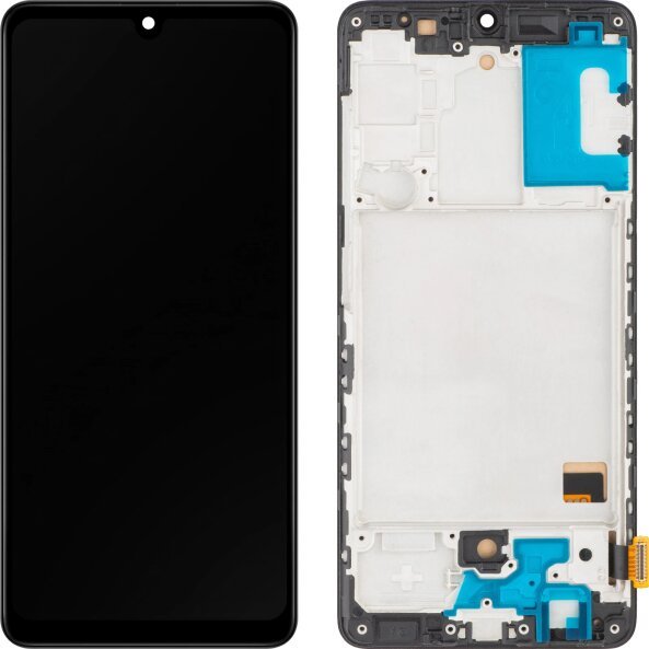 Display cu Touchscreen MP compatibil cu Samsung Galaxy A41 A415, cu Rama, Negru 
