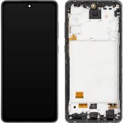 Display cu Touchscreen MP compatibil cu Samsung Galaxy A72 A725 / A72 5G A726, cu Rama, Versiune OLED, Negru 