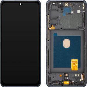 Display cu Touchscreen MP compatibil cu Samsung Galaxy S20 FE G780, cu Rama, Versiune OLED, Bleumarin 