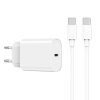 Incarcator Retea Cu Cablu USB-C WiWu Wi-U001, 20W, 3A, 1 x USB-C, Alb 
