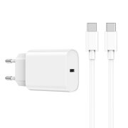 Incarcator Retea Cu Cablu USB-C WiWu Wi-U001, 20W, 3A, 1 x USB-C, Alb 
