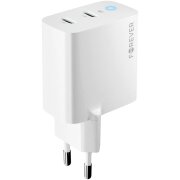 Incarcator Retea Forever TC-06-65CC, 65W, 3.25A, 2 x USB-C, Alb 