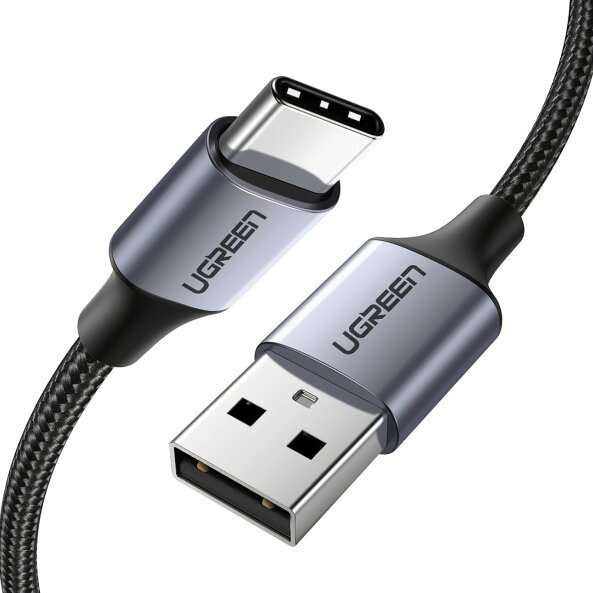 Cablu Date si Incarcare USB la USB Type-C UGREEN US288, 3 m, 3A, Gri 
