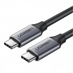 Cablu Date si Incarcare USB Type-C la USB Type-C UGREEN US161, 1.5 m, USB-C 3.1, 60W, 3A, Gri 