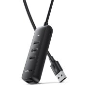 Hub USB UGREEN CM416, 4 x USB 3.0, 25 cm, Negru 