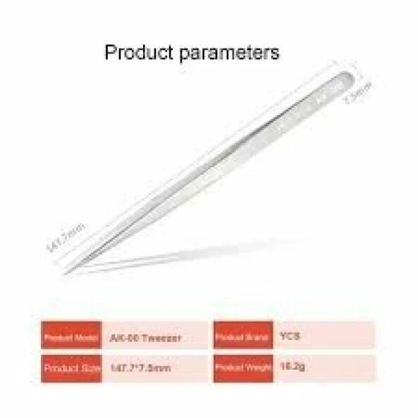 Penseta de Precizie YCS AK-00, Manual Slefuita, Ultra-Pointed