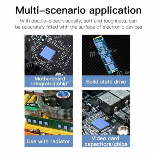 Placute Termice din Siliciu VBST-1215 12x12x1.5mm pentru Cipuri de pe Placile de Baza ale Telefoanelor Mobile - 100 Bucati