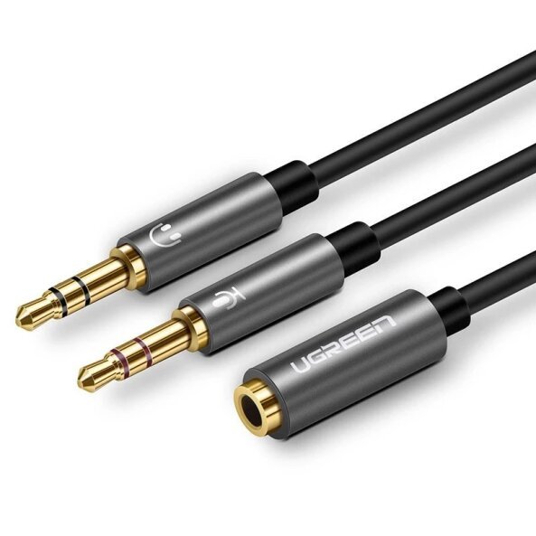 Adaptor Audio 3.5mm - 2 x 3.5mm UGREEN AV140, 0.20m, Negru 