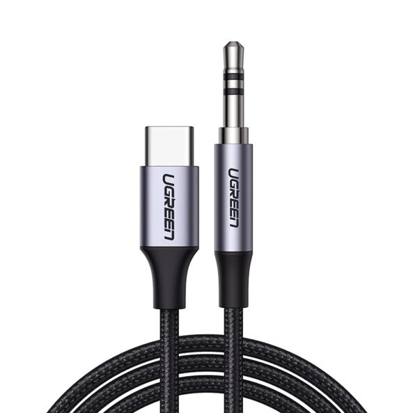 Cablu Audio USB-C - 3.5mm UGREEN AV143, 1m, Gri 