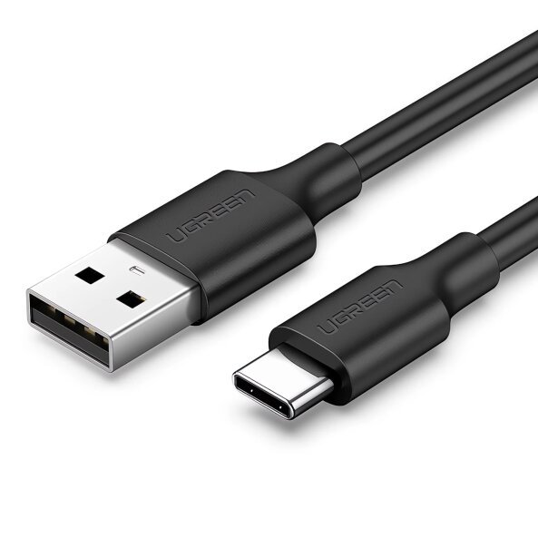 Cablu Date si Incarcare USB-A - USB-C UGREEN US287, 20W, 0.25m, Negru 
