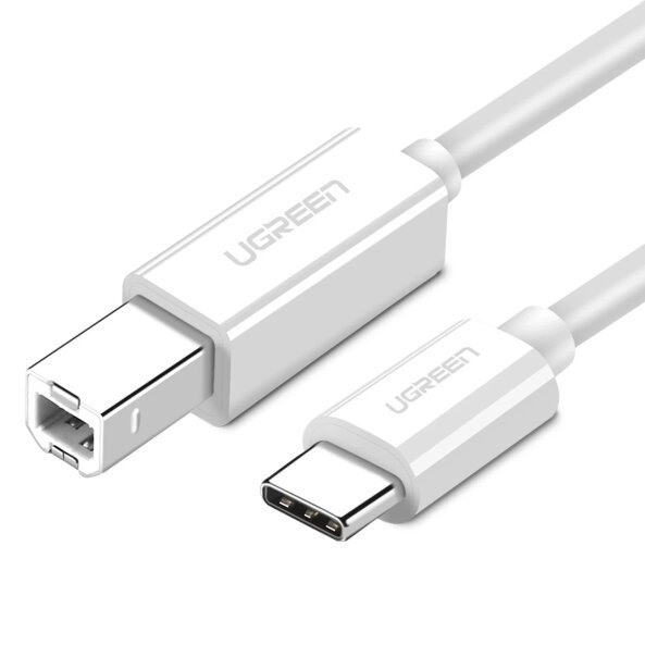 Cablu Imprimanta UGREEN US241, USB-C - USB-B, 1.5m, Alb 