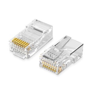 Conector Retea UGREEN NW110, RJ45, Cat5, Set 50 bucati 