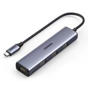 Hub USB-C UGREEN CM473, 4 x USB-A 3.0, 0.15m, Gri 