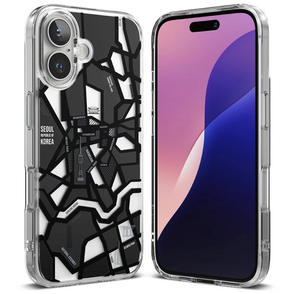 Husa pentru Apple iPhone 16, Ringke, Fusion Design, Neagra 