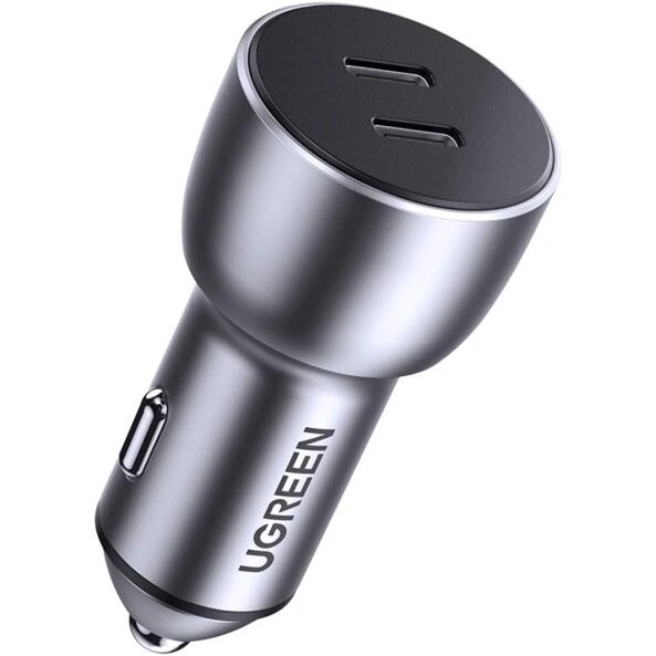 Incarcator Auto UGREEN CD213, 36W, 3A, 2 x USB-C, Gri 
