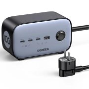 Incarcator Retea UGREEN CD270, 100W, 1 x USB-A - 2 x Schuko - 3 x USB-C, Gri 