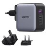 Incarcator Retea UGREEN CD296, 65W, 3A, 1 x USB-A - 2 x USB-C, Gri 